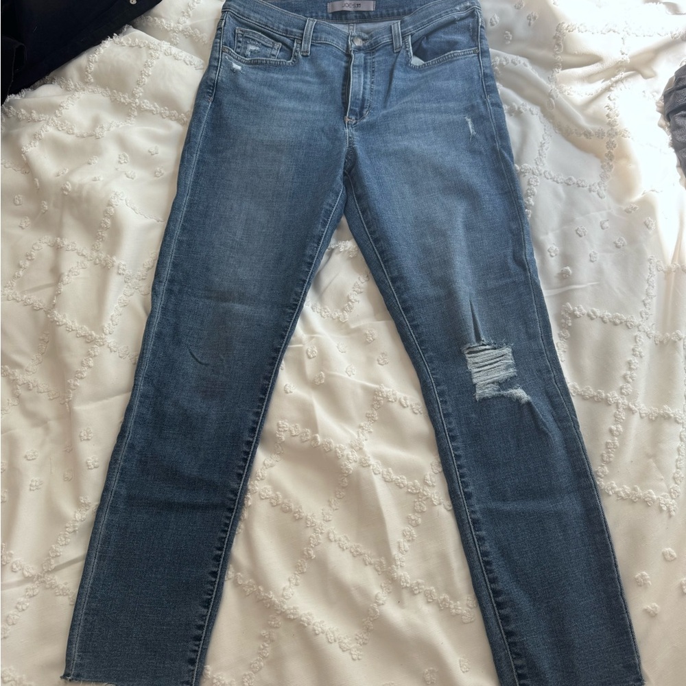 Joe's Jeans Women's Skinny Distressed Blue Jeans